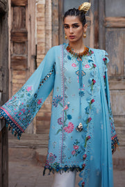 ELAN Embroidered Luxury Lawn Unstitched 3Pc Suit EL25-11A ISLA BLEU
