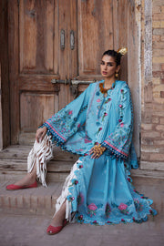 ELAN Embroidered Luxury Lawn Unstitched 3Pc Suit EL25-11A ISLA BLEU
