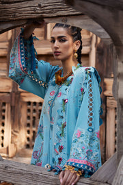 ELAN Embroidered Luxury Lawn Unstitched 3Pc Suit EL25-11A ISLA BLEU