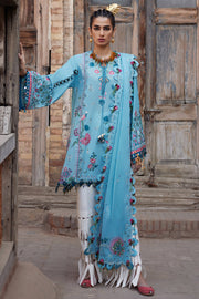 ELAN Embroidered Luxury Lawn Unstitched 3Pc Suit EL25-11A ISLA BLEU