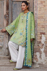 ELAN Embroidered Luxury Lawn Unstitched 3Pc Suit EL25-11B ISLA BLEU