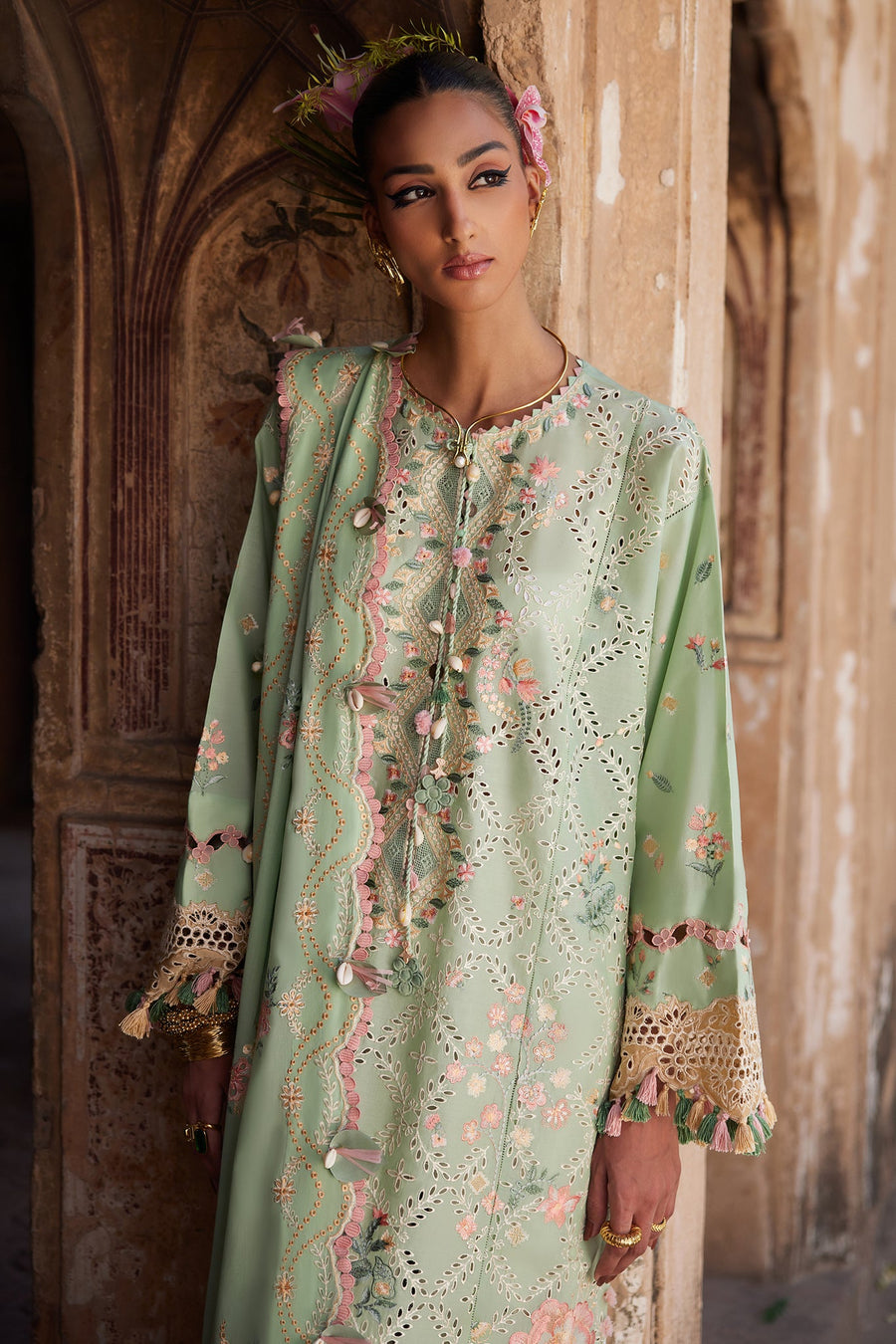 ELAN Embroidered Luxury Lawn Unstitched 3Pc Suit EL25-12A ALARA