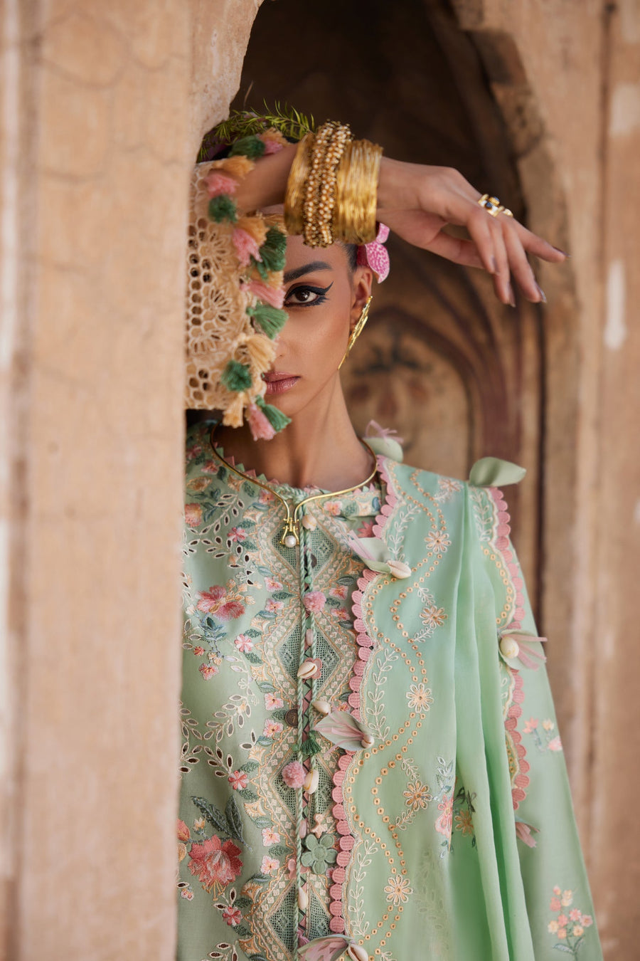 ELAN Embroidered Luxury Lawn Unstitched 3Pc Suit EL25-12A ALARA