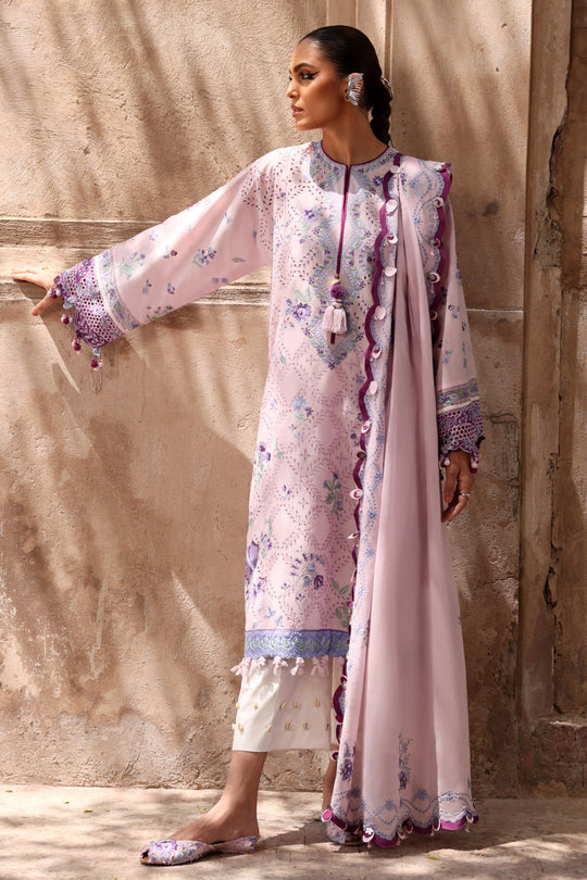 ELAN Embroidered Luxury Lawn Unstitched 3Pc Suit EL25-12B ALARA