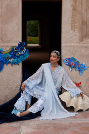 ELAN Embroidered Luxury Lawn Unstitched 3Pc Suit EL26-02A BRUMINE