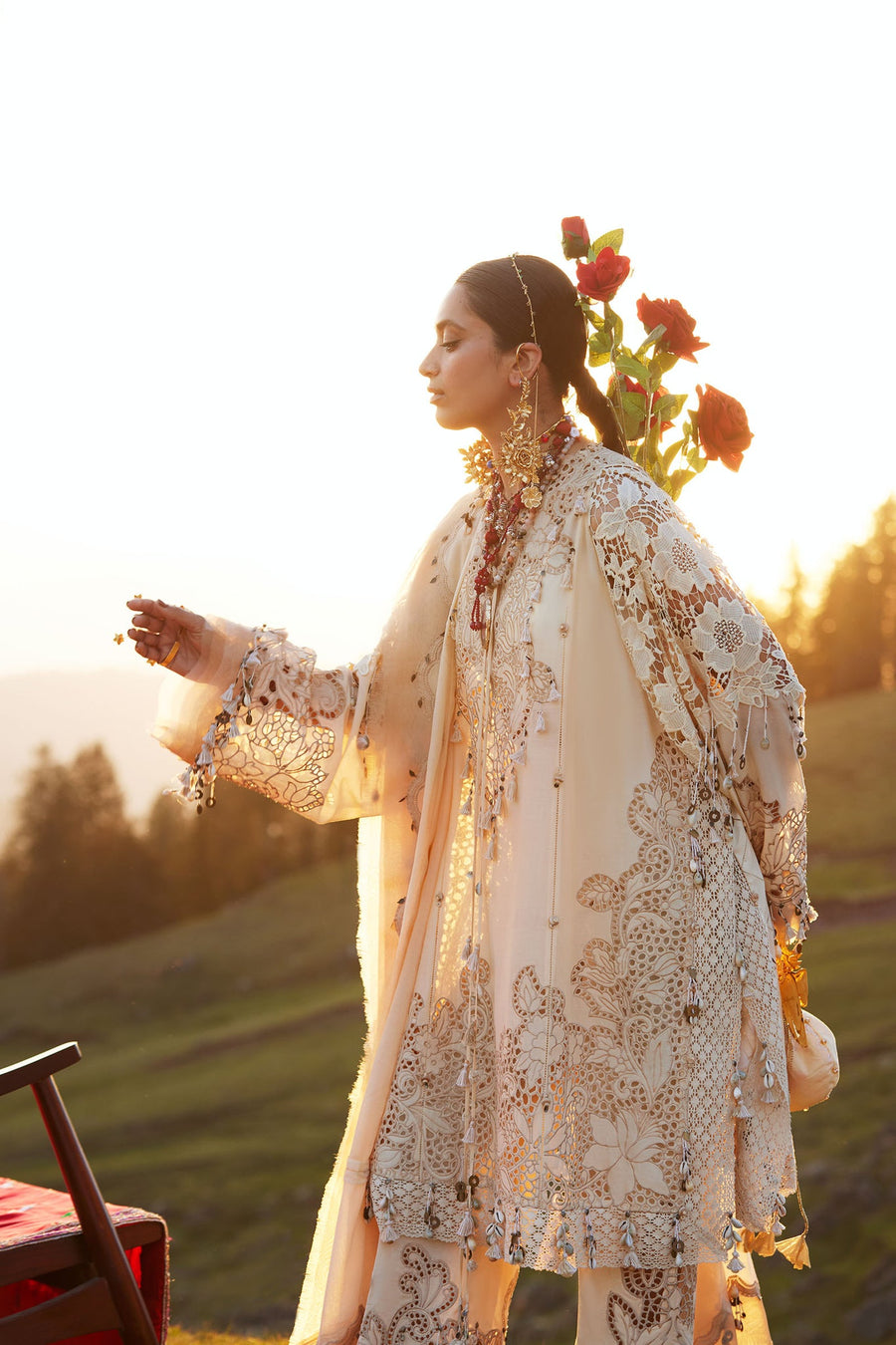 ELAN Embroidered Luxury Lawn Unstitched 3Pc Suit EL26-02B BRUMINE