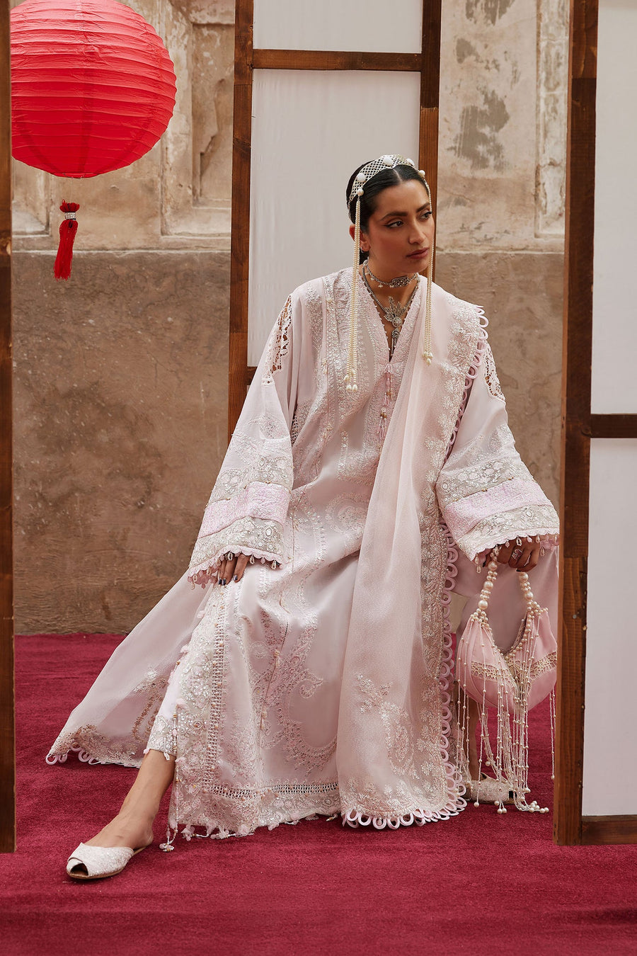 ELAN Embroidered Luxury Lawn Unstitched 3Pc Suit EL26-04B ROUHAAN