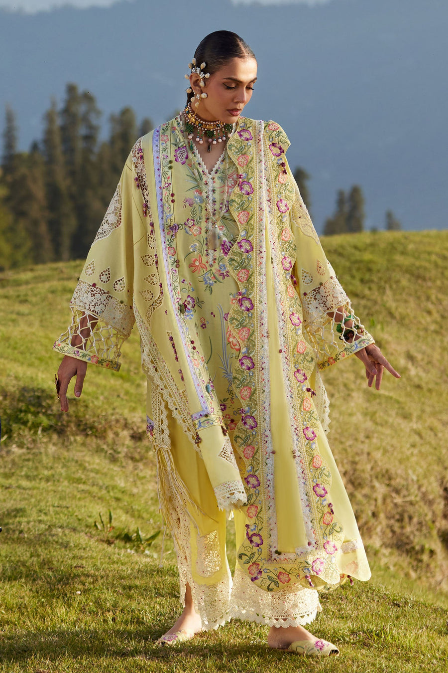 ELAN Embroidered Luxury Lawn Unstitched 3Pc Suit EL26-05A NEELUNE