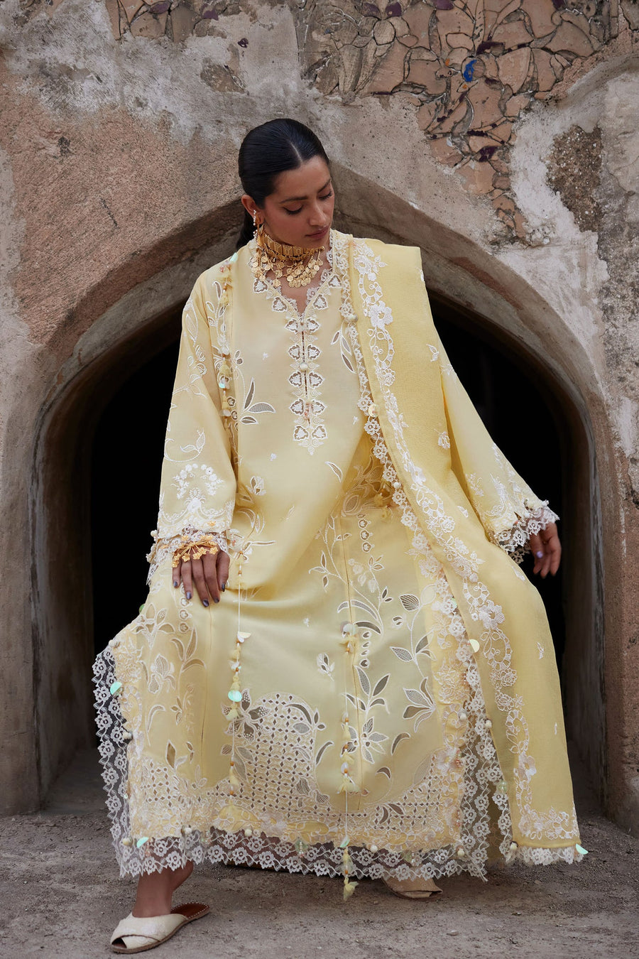 ELAN Embroidered Luxury Lawn Unstitched 3Pc Suit EL26-06B NOORAI