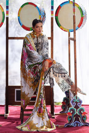 ELAN Embroidered Luxury Lawn Unstitched 3Pc Suit EL26-07B ZEVARÉ