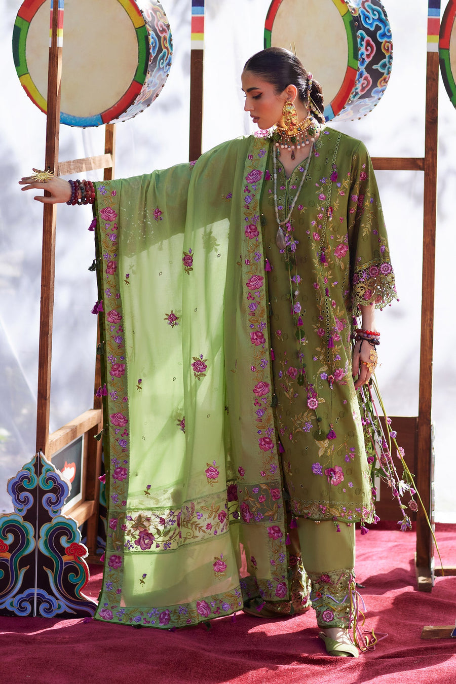 ELAN Embroidered Luxury Lawn Unstitched 3Pc Suit EL26-08A GULRAAZ