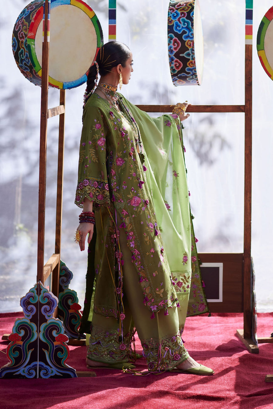ELAN Embroidered Luxury Lawn Unstitched 3Pc Suit EL26-08A GULRAAZ