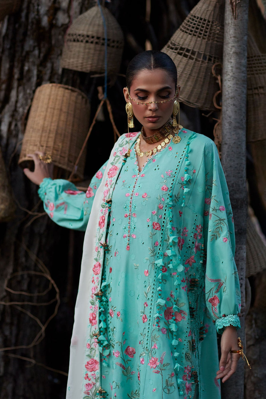 ELAN Embroidered Luxury Lawn Unstitched 3Pc Suit EL26-08B GULRAAZ