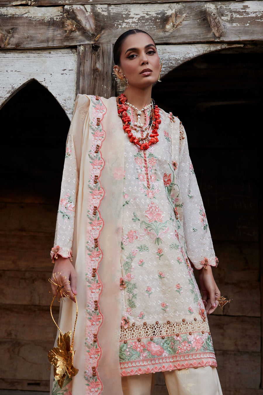ELAN Embroidered Luxury Lawn Unstitched 3Pc Suit EL26-10A MEHRVAAN