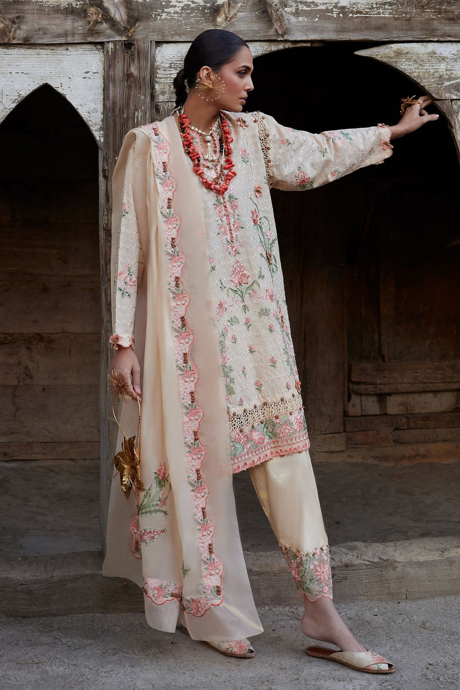 ELAN Embroidered Luxury Lawn Unstitched 3Pc Suit EL26-10A MEHRVAAN