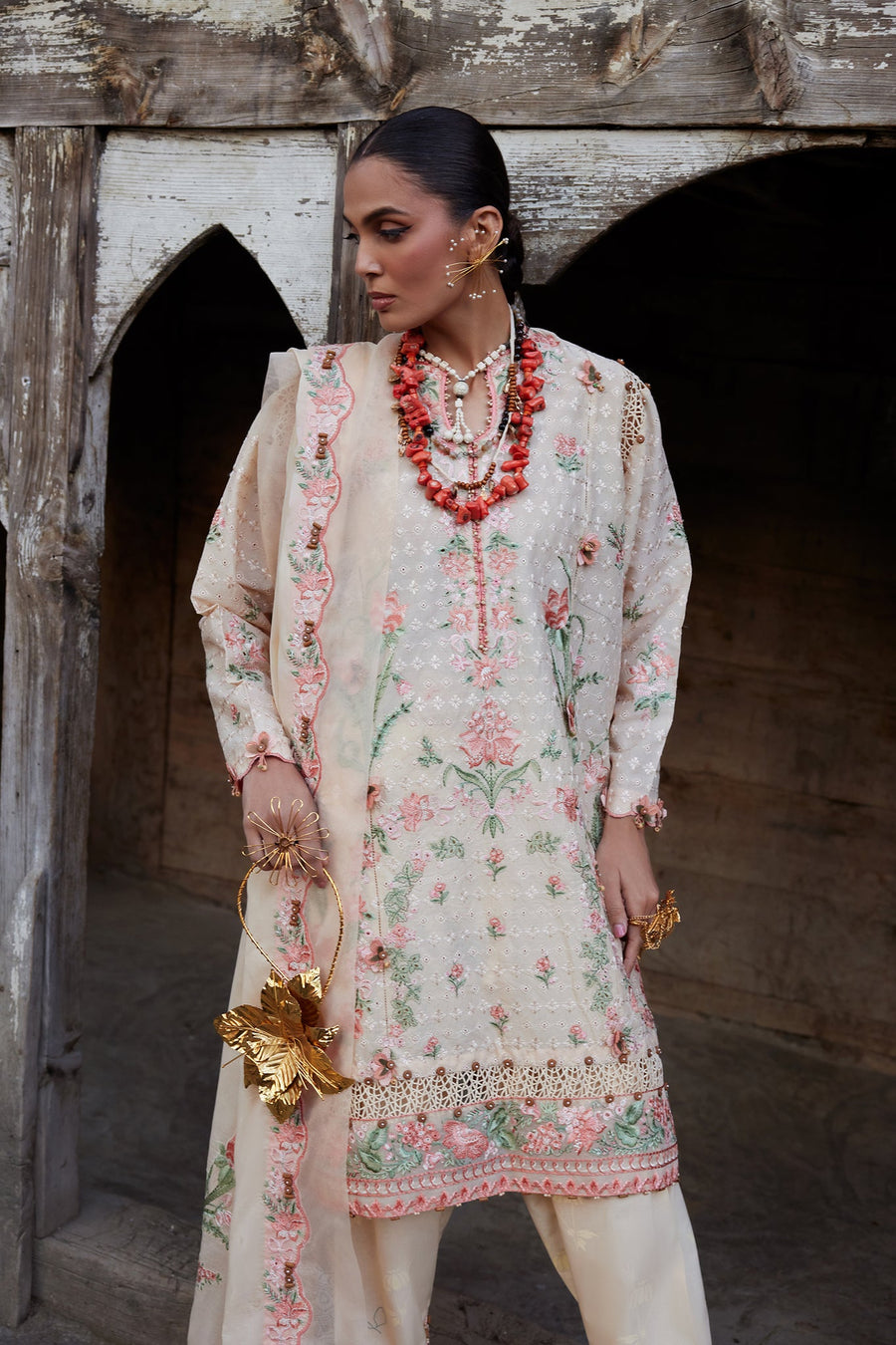 ELAN Embroidered Luxury Lawn Unstitched 3Pc Suit EL26-10A MEHRVAAN