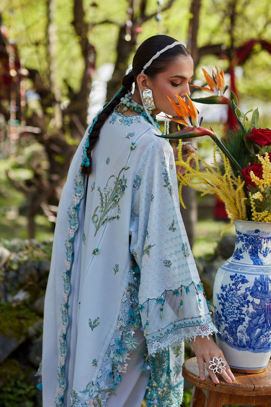 ELAN Embroidered Luxury Lawn Unstitched 3Pc Suit EL26-10B MEHRVAAN