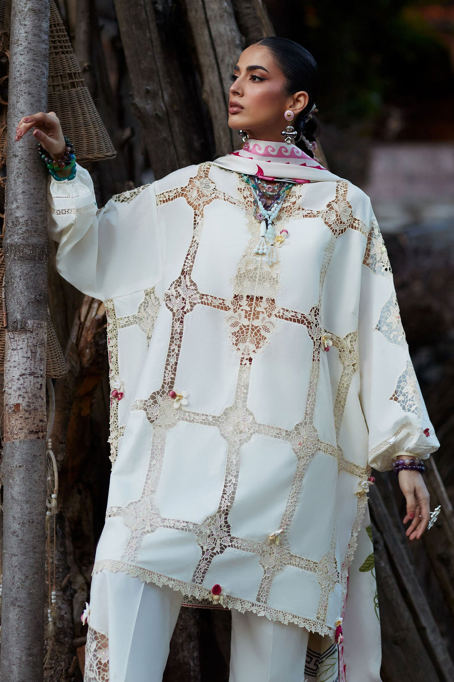 ELAN Embroidered Luxury Lawn Unstitched 3Pc Suit EL26-11B ZÉRIN