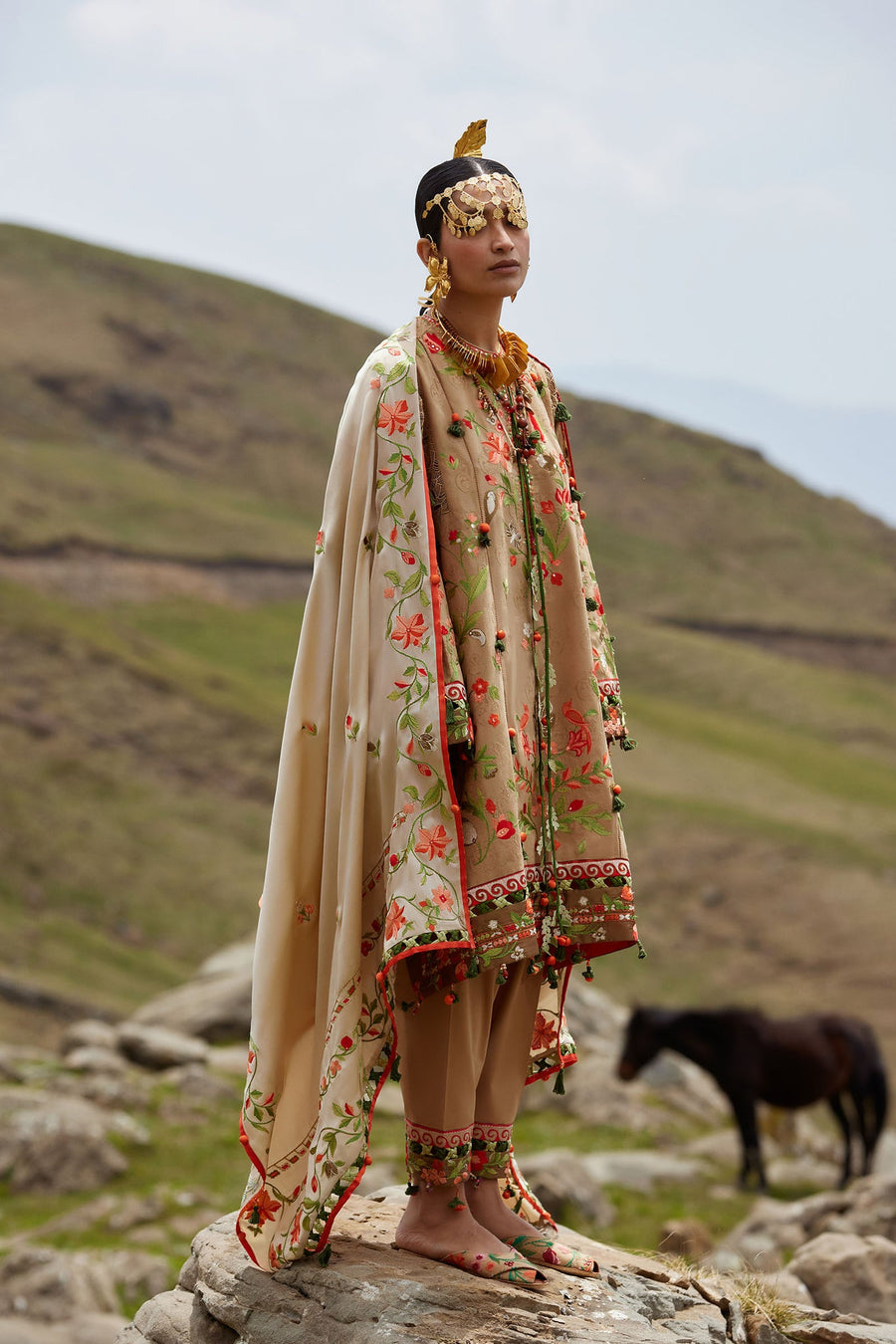 ELAN Embroidered Luxury Lawn Unstitched 3Pc Suit EL26-12B DEODAR