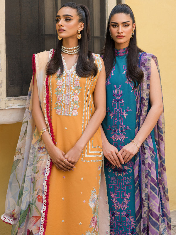 Wisteria by Roheenaz Embroidered Lawn Unstitched 3Pc Suit RUNSS23027A