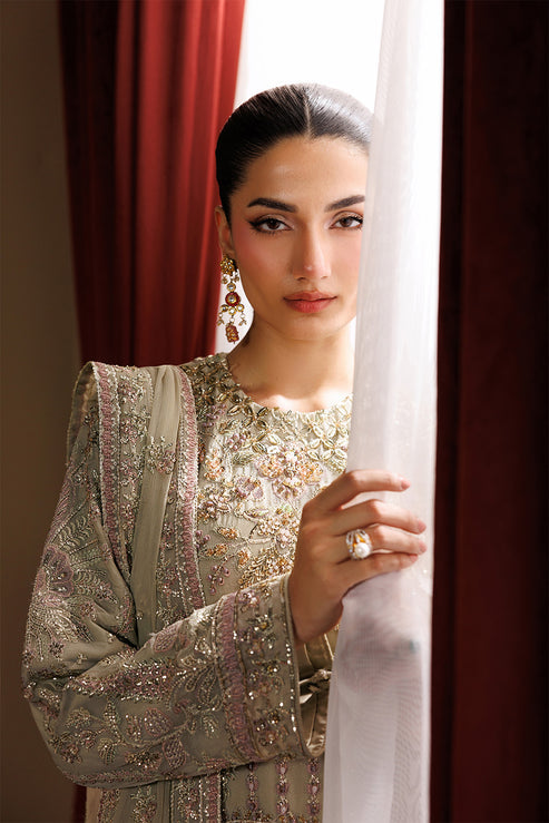 Emaan Adeel Celeste Embroidered Chiffon Unstitched 3Pc Suit - ELARA