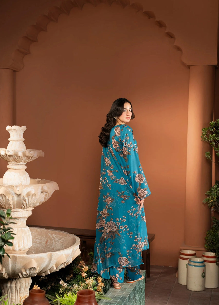 Feathers Dusky Delights Unstitched Digital Printed Lawn 3Pc Suit ELARA-FT457