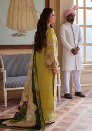 Elaf Premium Festive Eid Embroidered Lawn Unstitched 3Pc Suit ELE-05 MEENAH