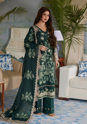 Elaf Premium Festive Eid Embroidered Lawn Unstitched 3Pc Suit ELE-07 ZARIA
