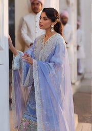 Elaf Premium Festive Eid Embroidered Lawn Unstitched 3Pc Suit ELE-08 AMYRA