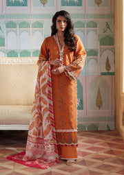 Elaf Premium Festive Eid Embroidered Lawn Unstitched 3Pc Suit ELE-09 ELNAZ