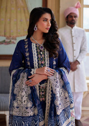Elaf Premium Festive Eid Embroidered Lawn Unstitched 3Pc Suit ELE-10 YALINA