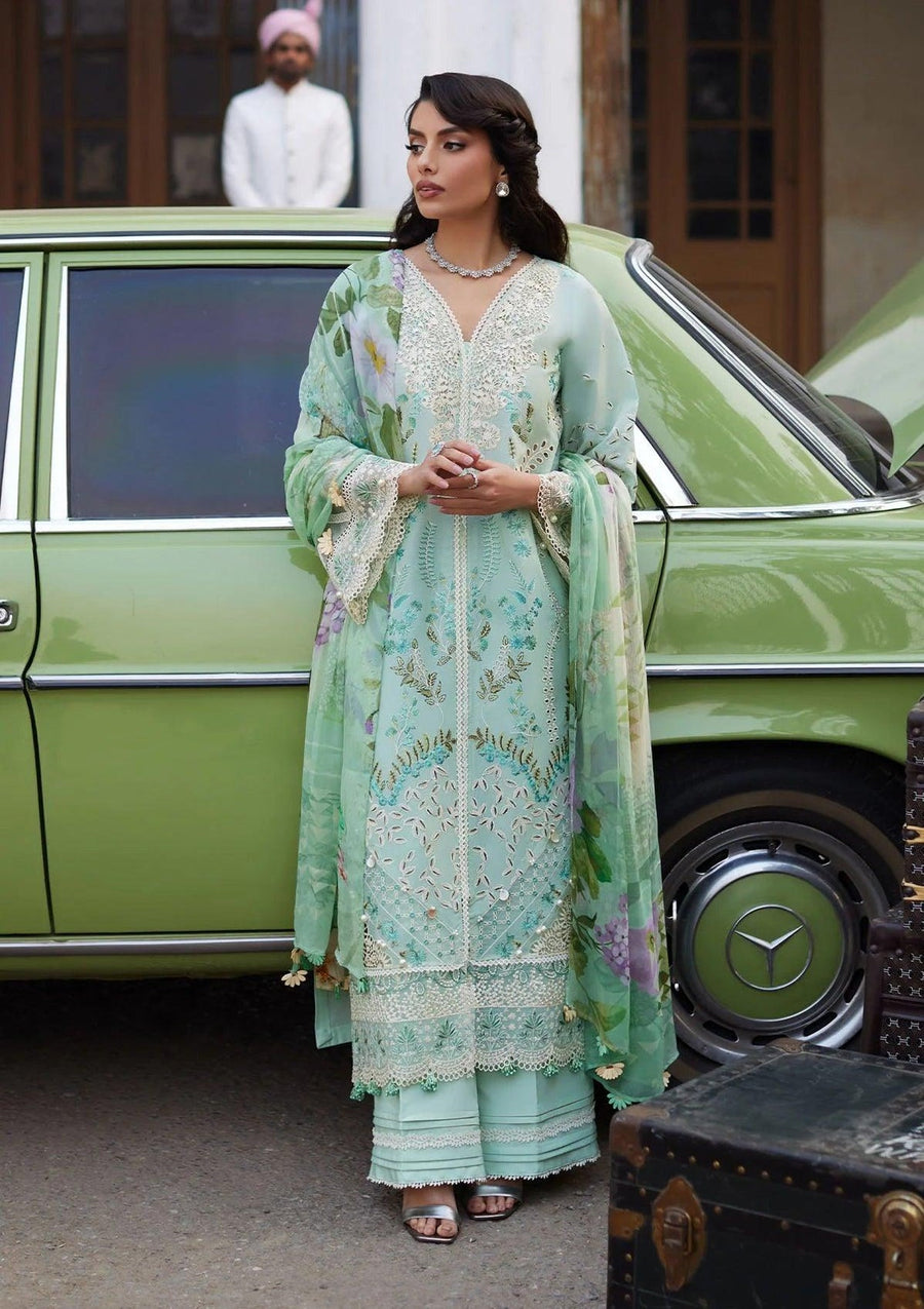 Elaf Premium Festive Eid Embroidered Lawn Unstitched 3Pc Suit ELE-11 SIVANA