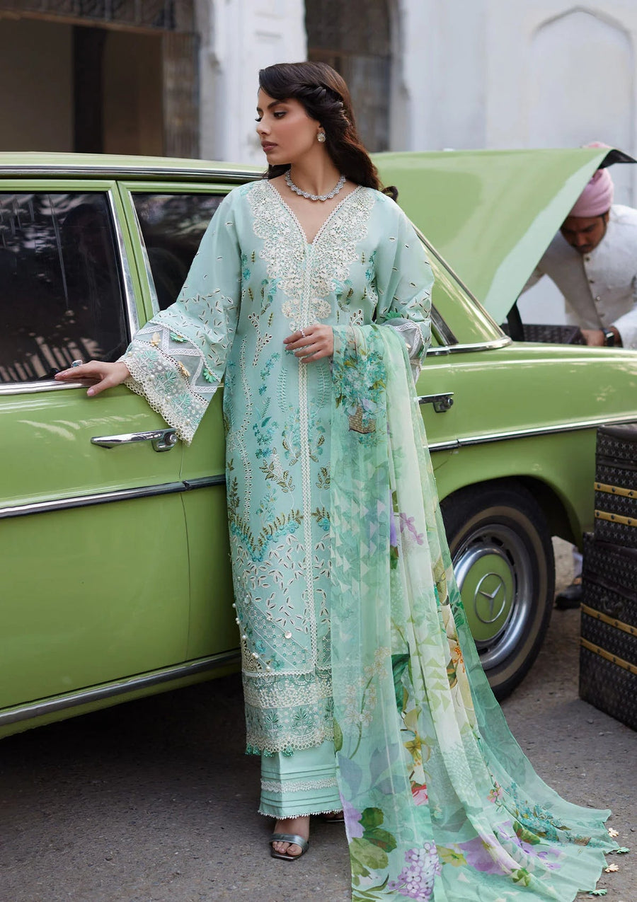 Elaf Premium Festive Eid Embroidered Lawn Unstitched 3Pc Suit ELE-11 SIVANA