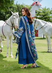 Elaf Premium Embroidered Luxury Lawn Unstitched 3Pc Suit ELH-2A ZIVA