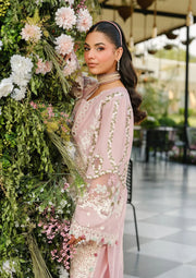 Elaf Premium Embroidered Luxury Lawn Unstitched 3Pc Suit ELH-3B OH MY ROSE