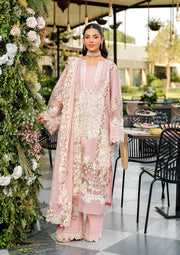 Elaf Premium Embroidered Luxury Lawn Unstitched 3Pc Suit ELH-3B OH MY ROSE