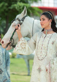Elaf Premium Embroidered Luxury Lawn Unstitched 3Pc Suit ELH-7A WHITE EMPRESS