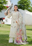 Elaf Premium Embroidered Luxury Lawn Unstitched 3Pc Suit ELH-7A WHITE EMPRESS