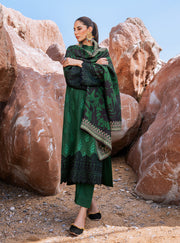 Zainab Chottani Embroidered Herringbone Unstitched 3Pc Suit D-08 Elif