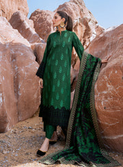 Zainab Chottani Embroidered Herringbone Unstitched 3Pc Suit D-08 Elif