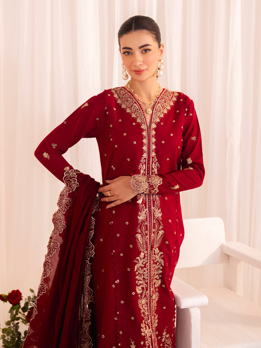 Faiza Faisal Celine Unstitched Lawn 3Pc Suit FNF-SS25-0417 ELINA