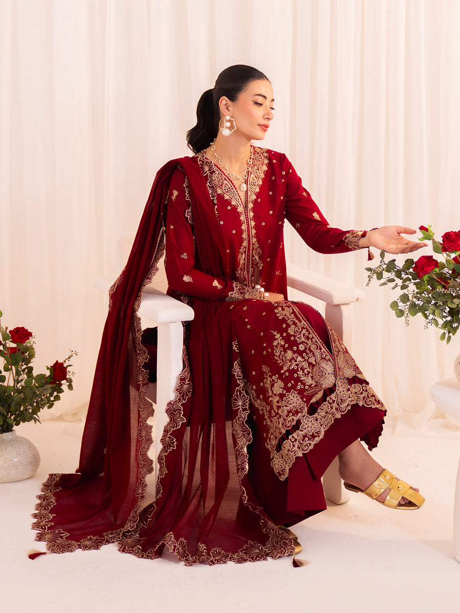 Faiza Faisal Celine Unstitched Lawn 3Pc Suit FNF-SS25-0417 ELINA