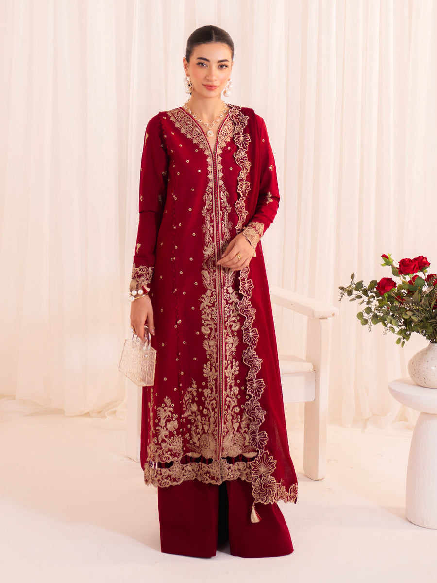 Faiza Faisal Celine Unstitched Lawn 3Pc Suit FNF-SS25-0417 ELINA