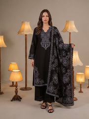 Viana by Sanam Saeed Embroidered Karandi Unstitched 3Pc Suit - ELISE