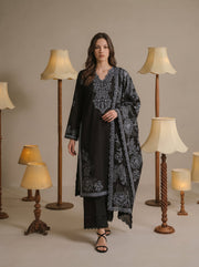 Viana by Sanam Saeed Embroidered Karandi Unstitched 3Pc Suit - ELISE