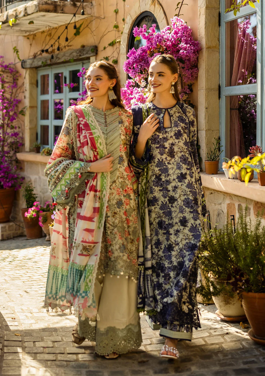 Elaf Premium Prints Chikankari Lawn Unstitched 3Pc Suit ELK-01B GIARDINO