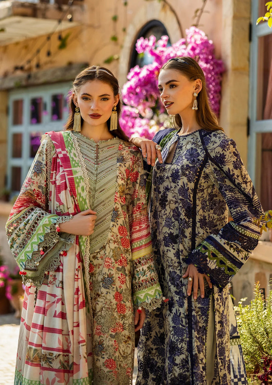 Elaf Premium Prints Chikankari Lawn Unstitched 3Pc Suit ELK-01B GIARDINO