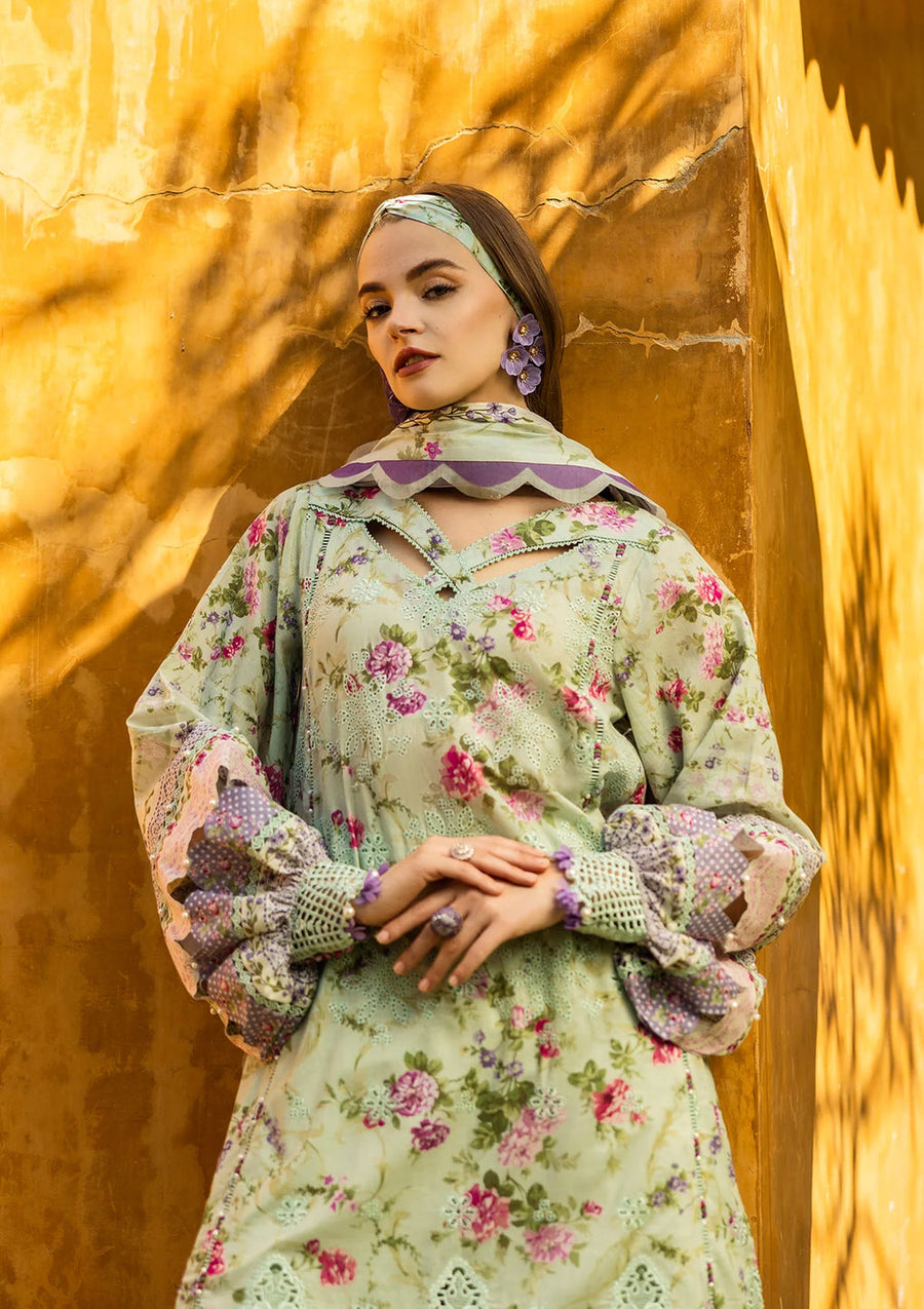 Elaf Premium Prints Chikankari Lawn Unstitched 3Pc Suit ELK-03A FLOREALE