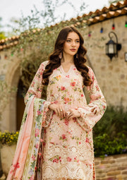 Elaf Premium Prints Chikankari Lawn Unstitched 3Pc Suit ELK-04B TRUE LOVE