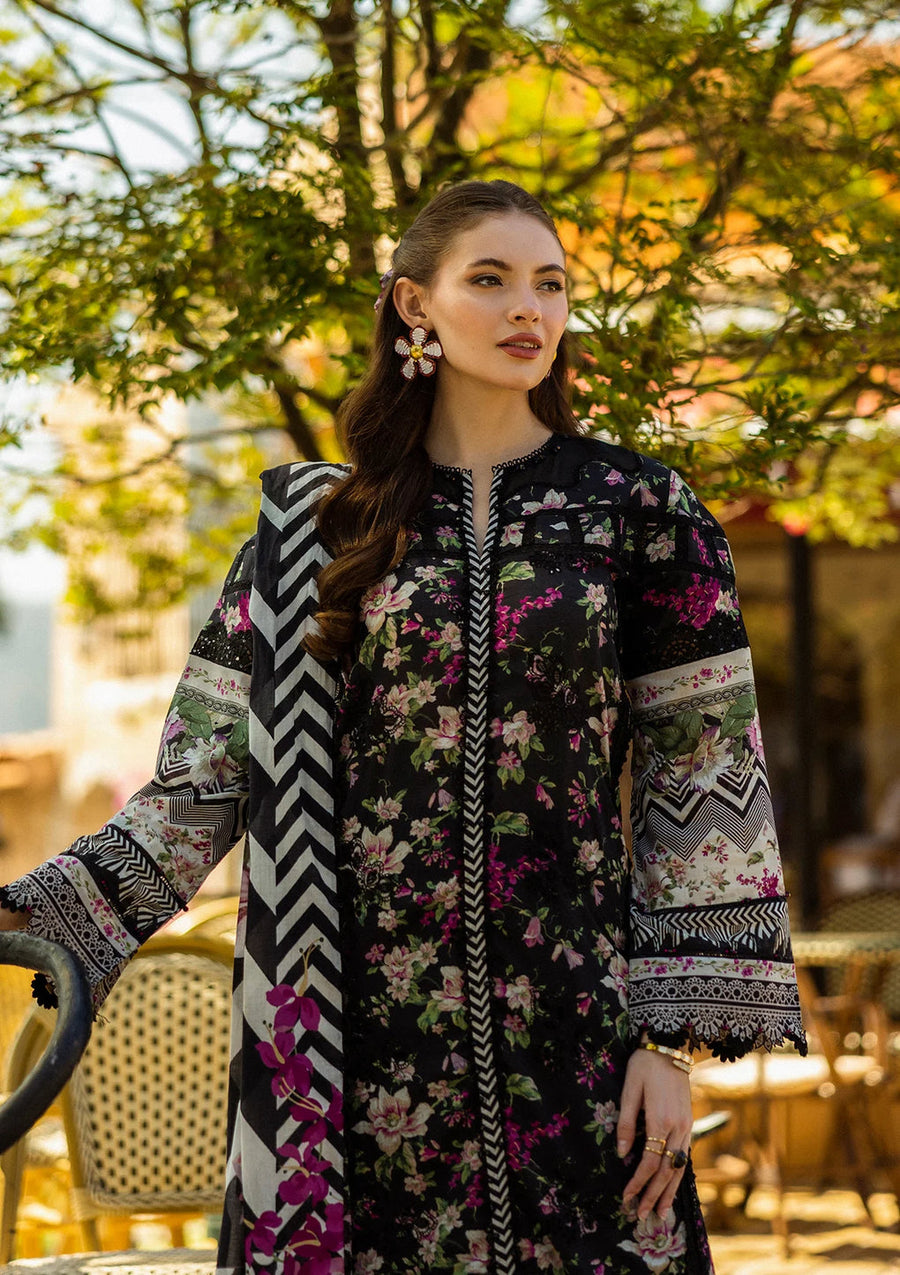 Elaf Premium Prints Chikankari Lawn Unstitched 3Pc Suit ELK-05A BELLEZA